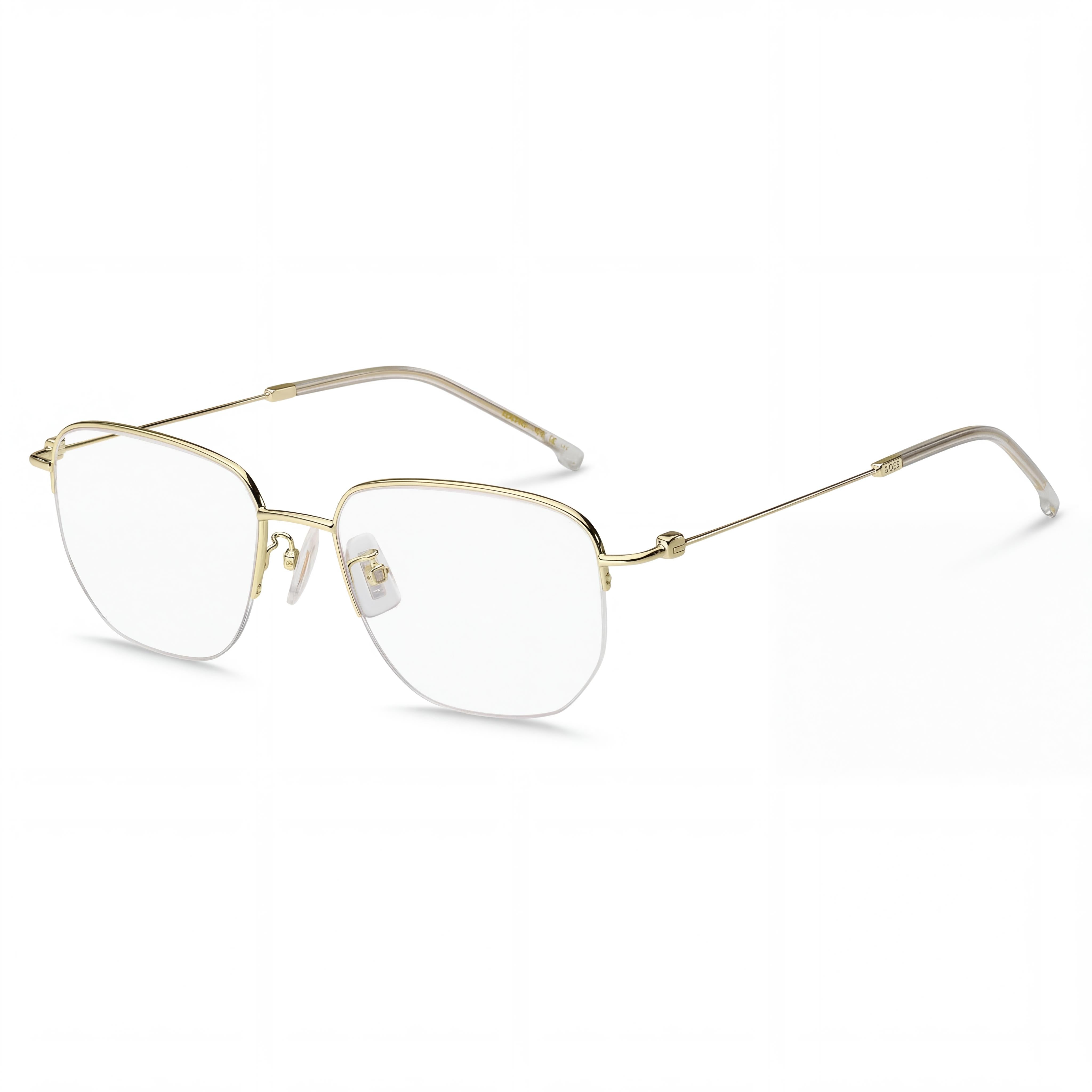 Gafas Hugo Boss de Estilo Casual Unisex Montura de Acero y Aleación Dorada Lente de Policarbonato No Polarizada Lente de 54 mm, Photo 1