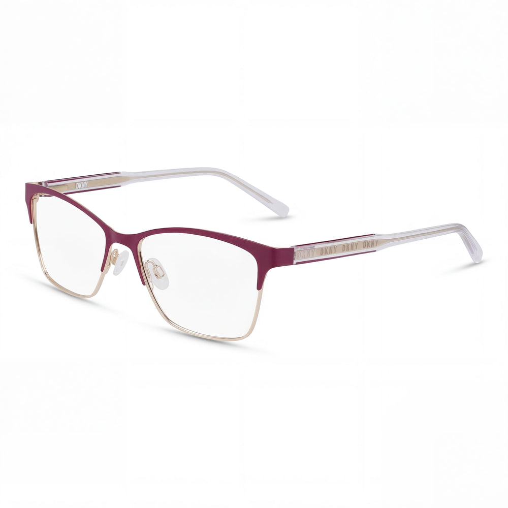 DKNY DK3008 Classic Women's Plum Gold Acetate Frame Polycarbonate Lens Sunglasses 53mm