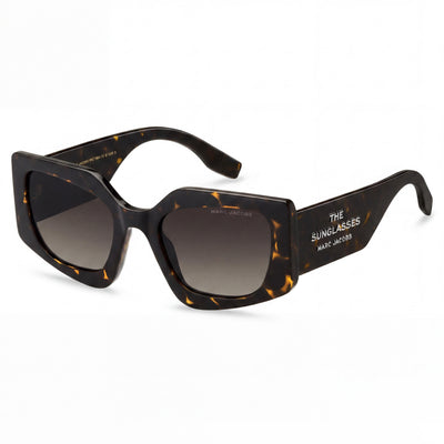 Gafas de sol Marc Jacobs casual de mujer con montura de propionato en color Habana oscuro, lentes marrones degradadas y protección UV 400 de 53 mm