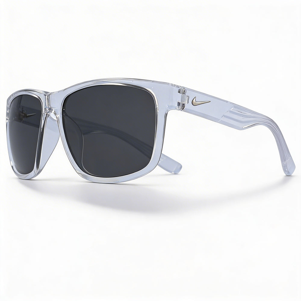 Nike Cruiser Unisex Crystal Clear Nylon Frame with Clear Lenses 59mm 100% UV Protection Prescription Ready