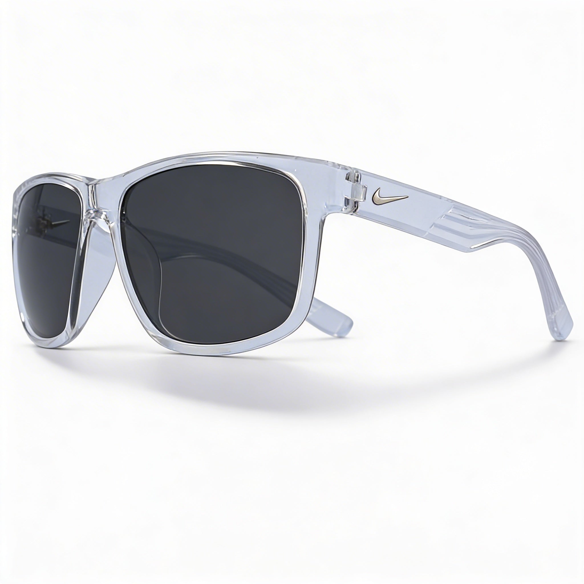 Nike Cruiser Unisex Crystal Clear Nylon Frame with Clear Lenses 59mm 100% UV Protection Prescription Ready, Photo 1