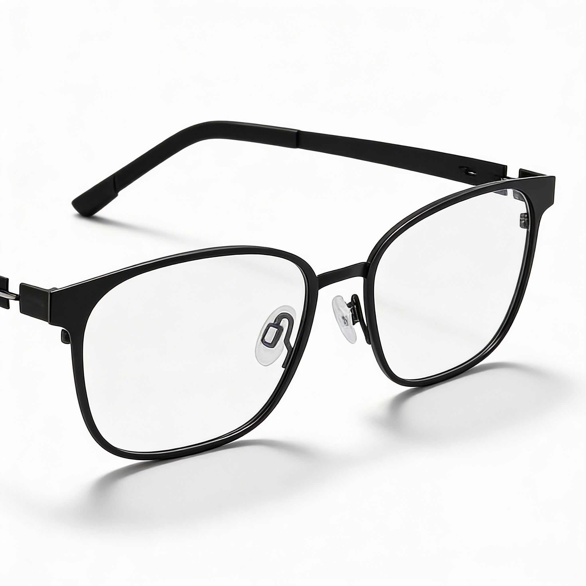 Flexon Flx1008mag-set Unisex Acetate Eyeglasses, Matte Black, Transparent Polycarbonate Lenses 56-18-145, Photo 2