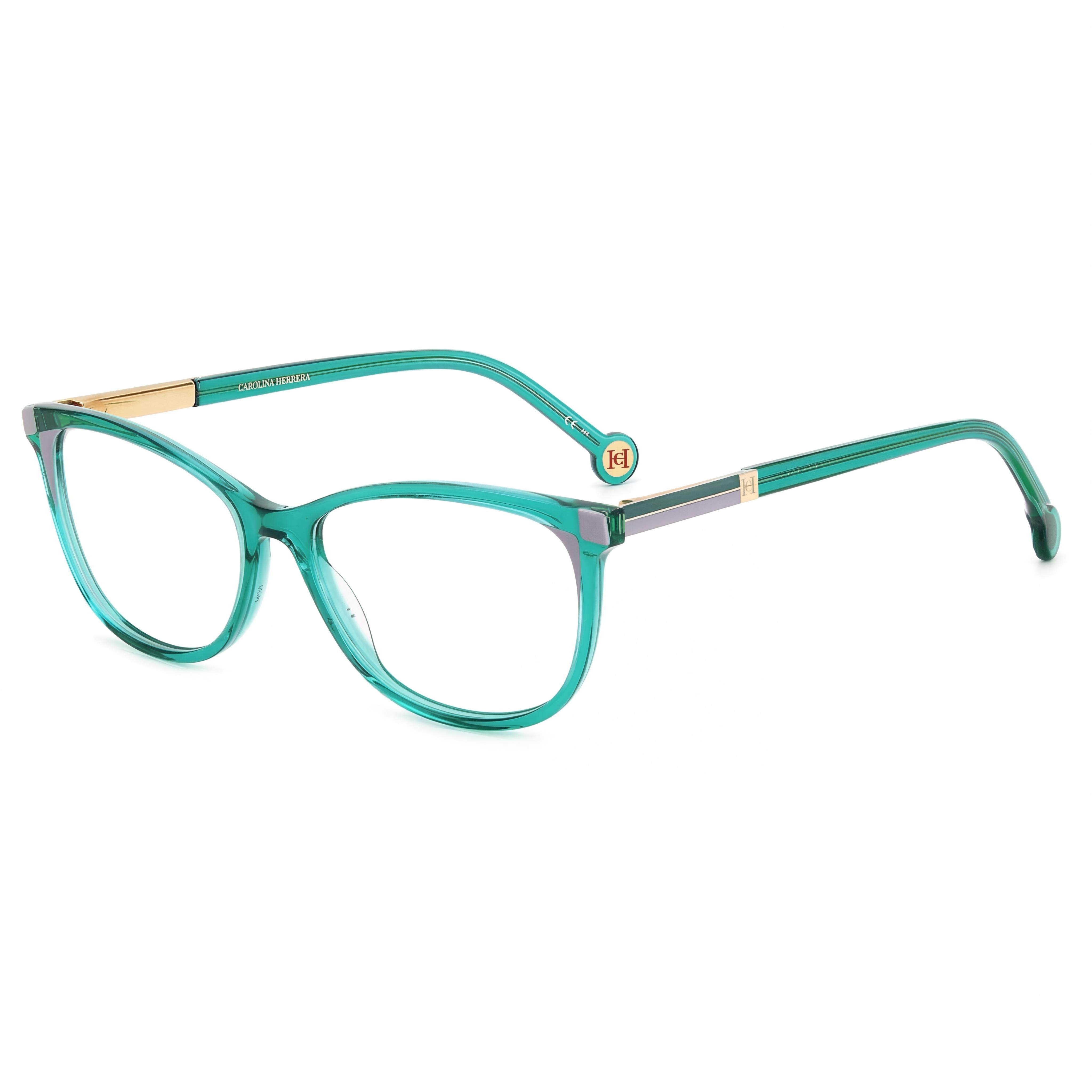 Carolina Herrera Her 0163 Modern Women's Multicolored Plastic Frame Green Lilac Lens Sunglasses 53mm, Photo 1