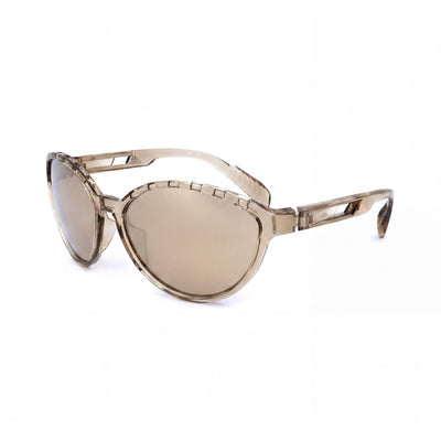 adidas Classic Women's Light Brown Plastic Frame Brown Mirror Polycarbonate Lens Gradient UV Protection Sunglasses 61mm