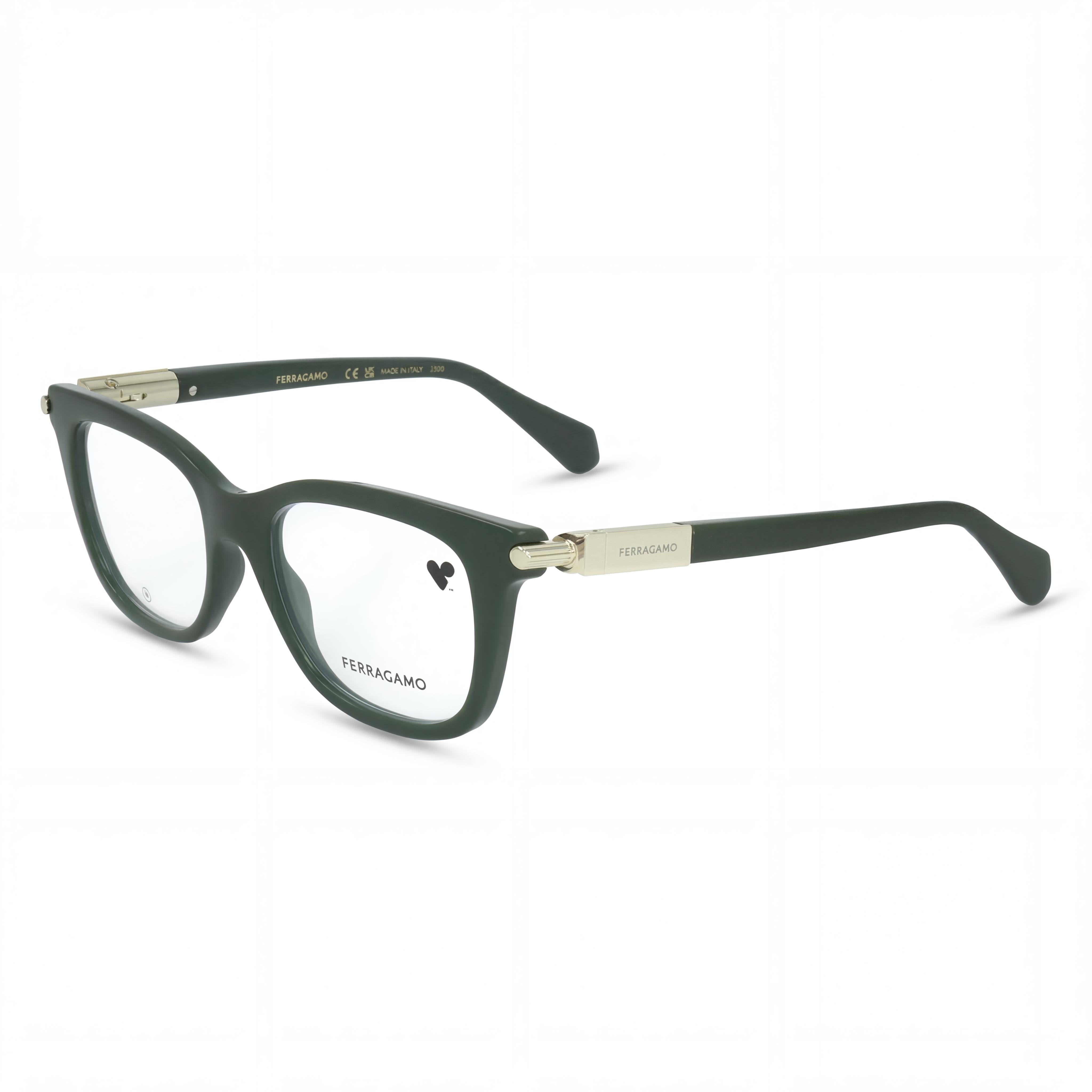 Salvatore Ferragamo Sf2973 Men's Eyewear with Dark Green Acetate Frame and Polycarbonate Lenses - 50mm Lens Width, Photo 1