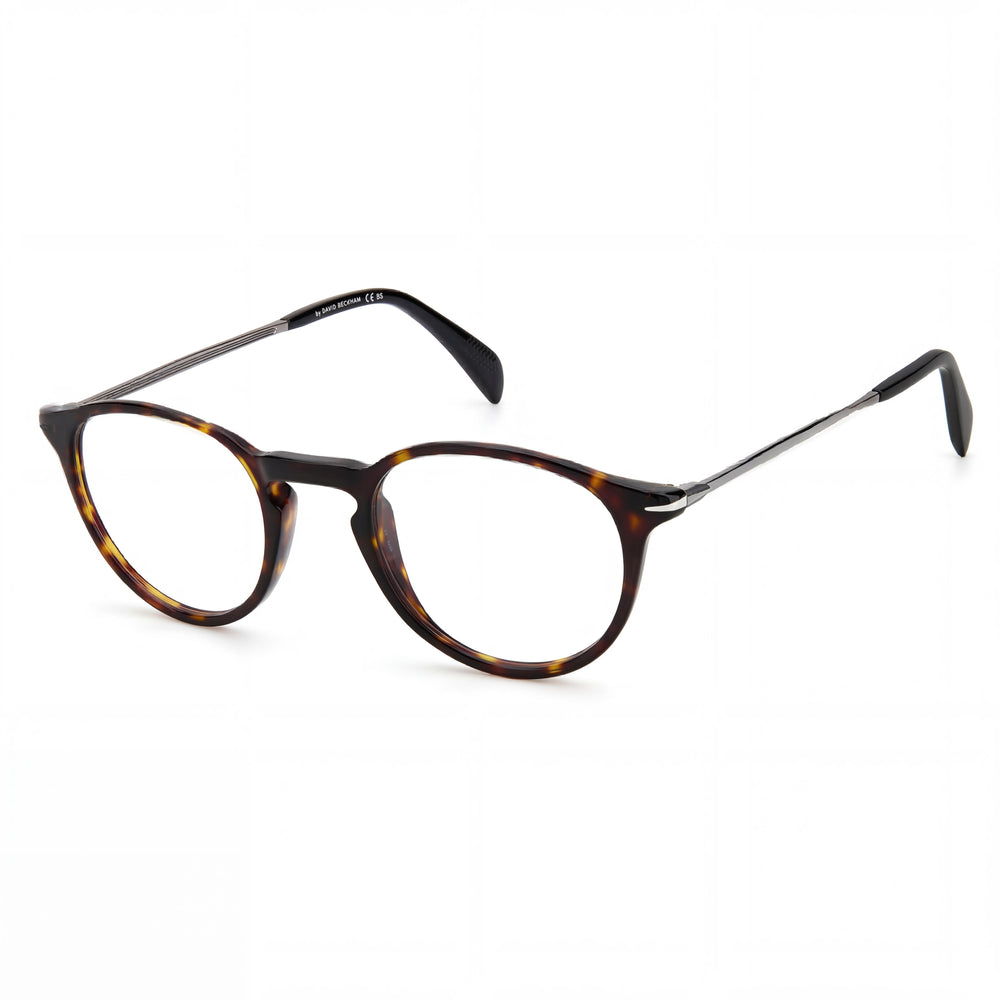 Gafas unisex David Beckham DB 1049 con montura de plástico en color Havana y lentes Havana, ancho de lente de 48 mm