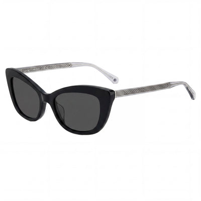 kate spade new york Modern Cat Eye Unisex Black Grey Plastic Black Lens 100% UV Protection 54mm
