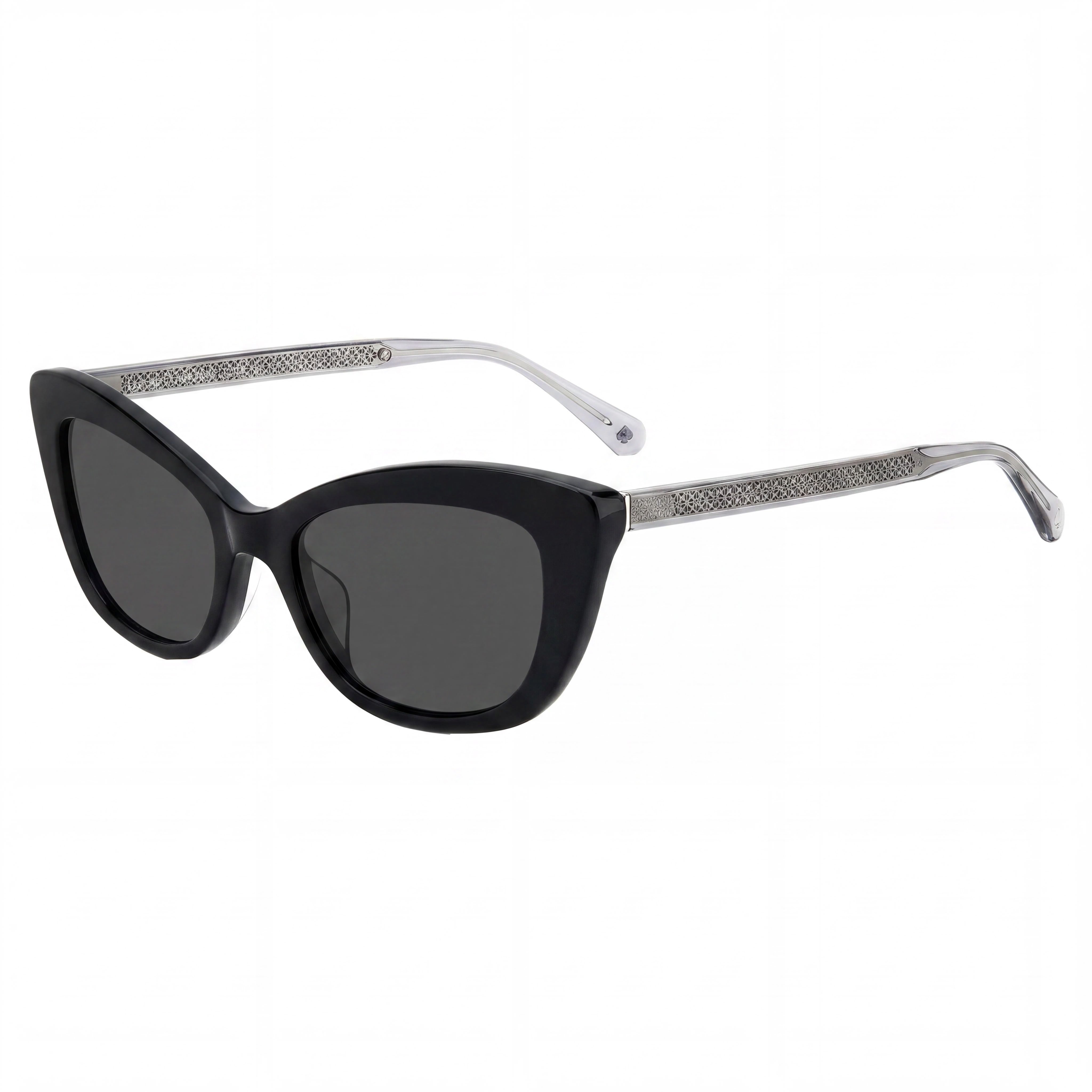 kate spade new york Modern Cat Eye Unisex Black Grey Plastic Black Lens 100% UV Protection 54mm, Photo 1