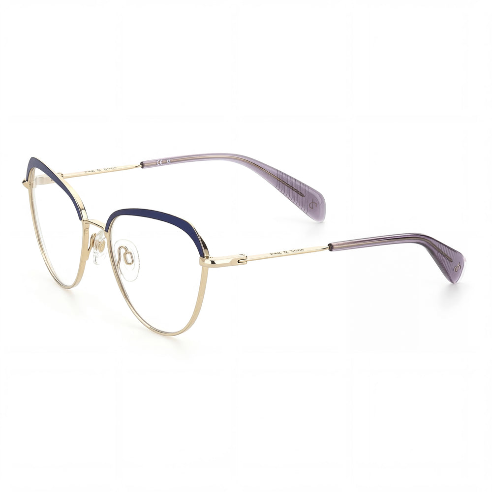 Gafas de sol Rag & Bone Rnb3030/G para mujer, de metal azul y dorado, 52 mm