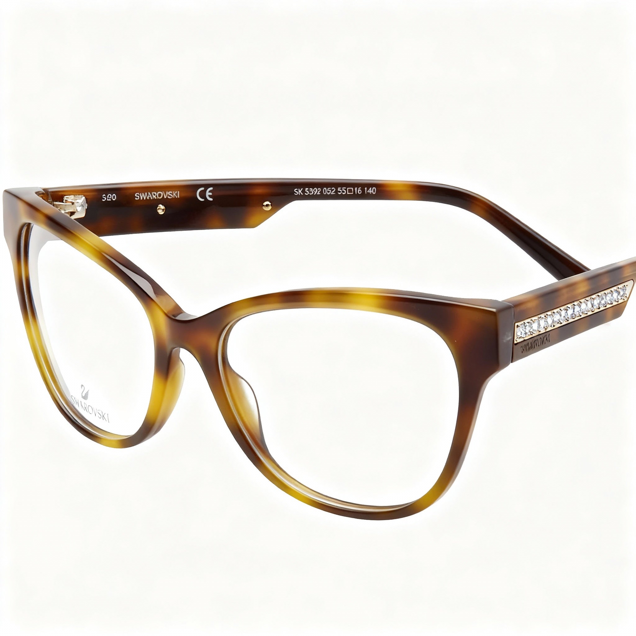 Swarovski SK5392 Women's Cat's Eye Optical Frames, Dark Havana Acetate, 51mm Lens Width