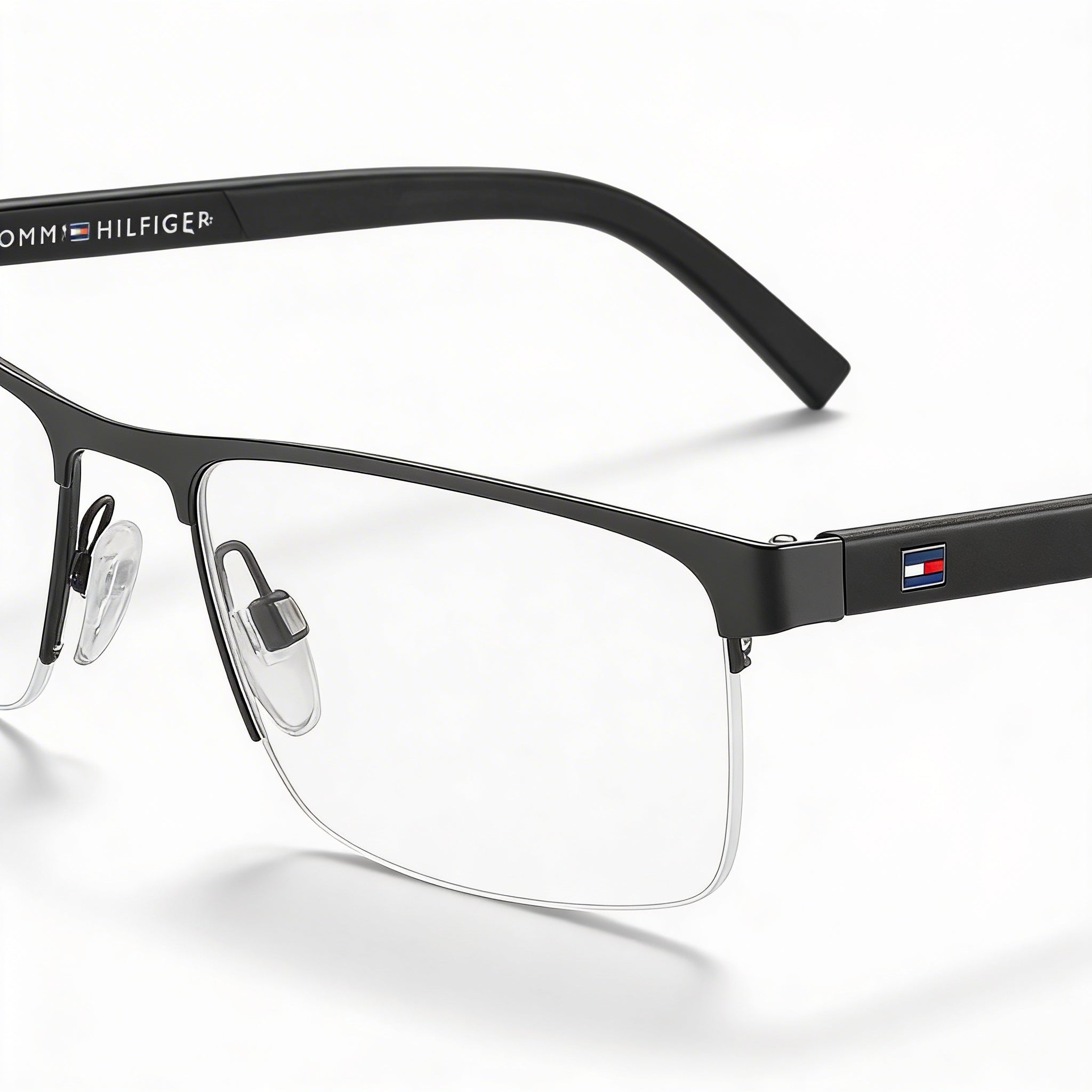 Gafas Tommy Hilfiger T. Hilfiger 1594 unisex, montura de metal semirrígida rectangular rutenio oscuro, 55 mm, Photo 2