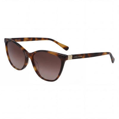 Longchamp LO659S Women's Alloy Steel Havana Non-Polarized UV Protection Sunglasses 57mm