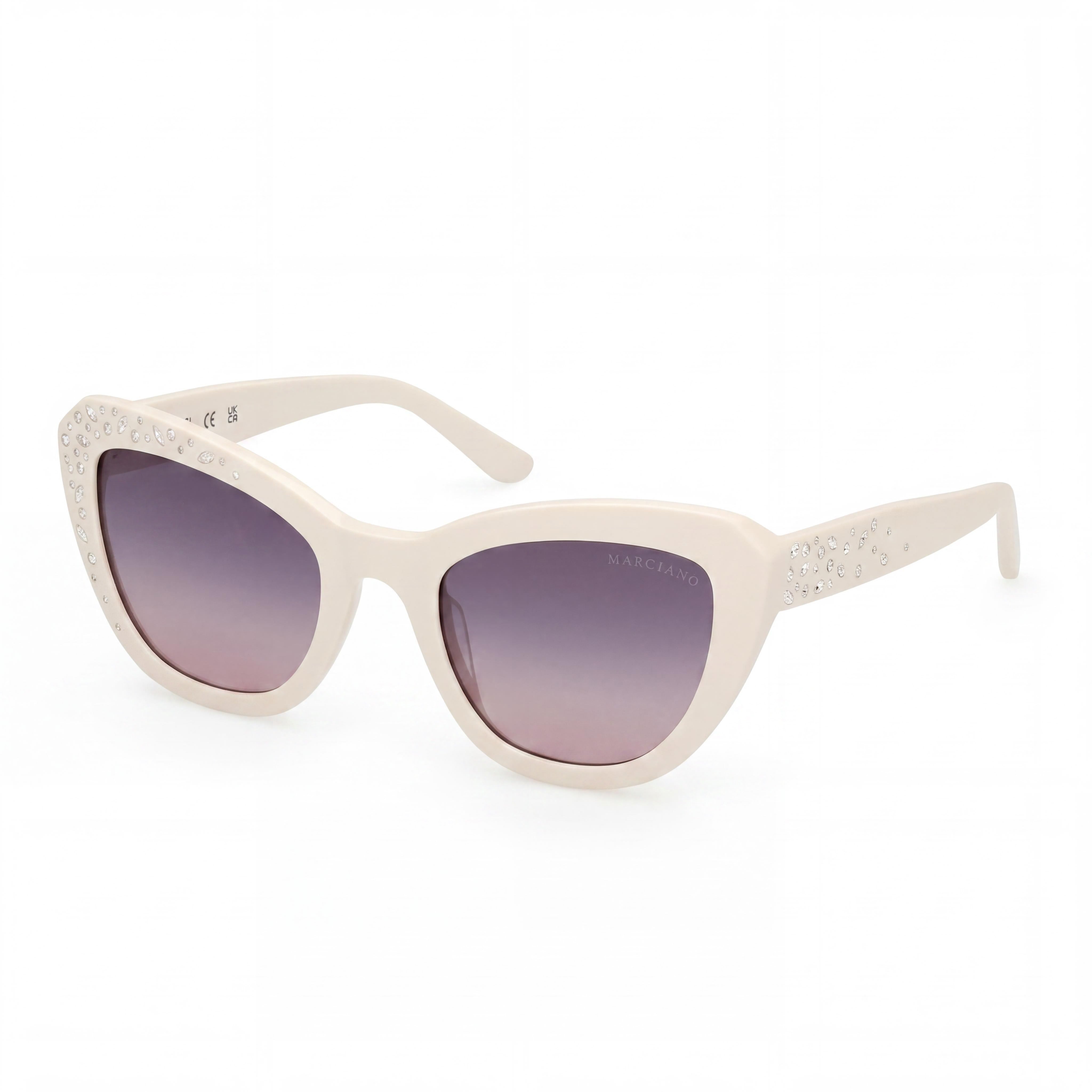 GUESS by Marciano Gm00016 Women's Eyewear, Ivory Plastic Frame, White Polycarbonate Lenses, 53mm, Photo 1