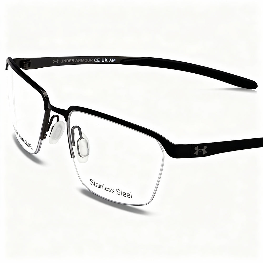 Under Armour Casual Matt Black Men's Alloy Steel Frame Non-polarized Polycarbonate Lens Sunglasses, 56mm