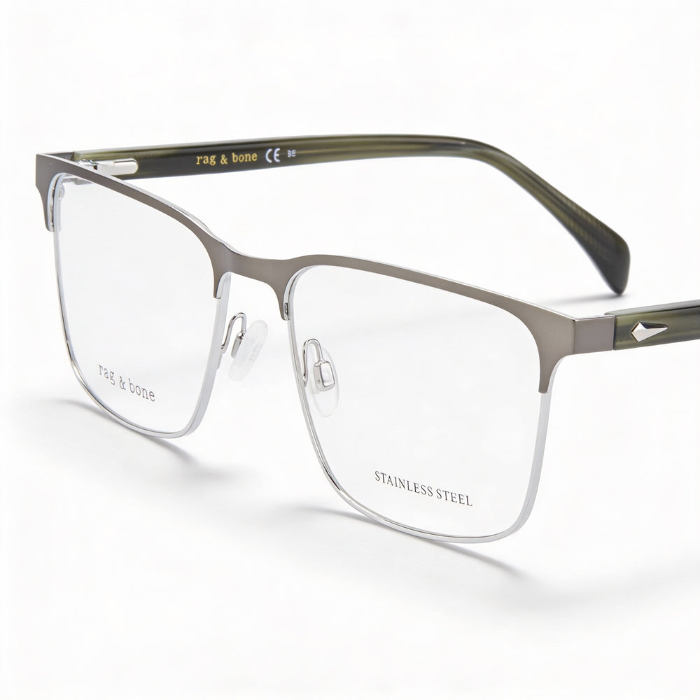 Gafas de sol Rag &amp; Bone Rnb7051/g para hombre, estilo casual, de acero aleado y rutenio oscuro, 54 mm