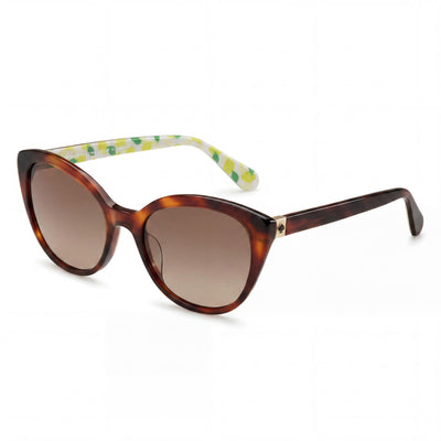 Kate Spade New York Casual Women's Havana Pattern Beige Brown Acetate Frame UV Protected Sunglasses 55mm