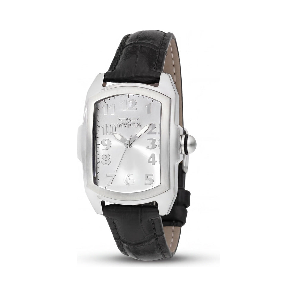Reloj Invicta Lupah 48949 para mujer, caja de acero inoxidable plateada, correa de piel y movimiento de cuarzo, 29 mm
