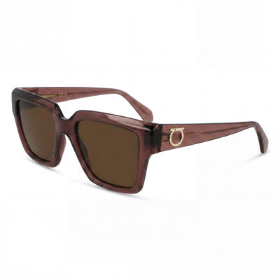 Ferragamo Sf2014s Montura Óptica Transparente Malva para Mujer con Lentes Demo Transparentes, Lista para Graduación