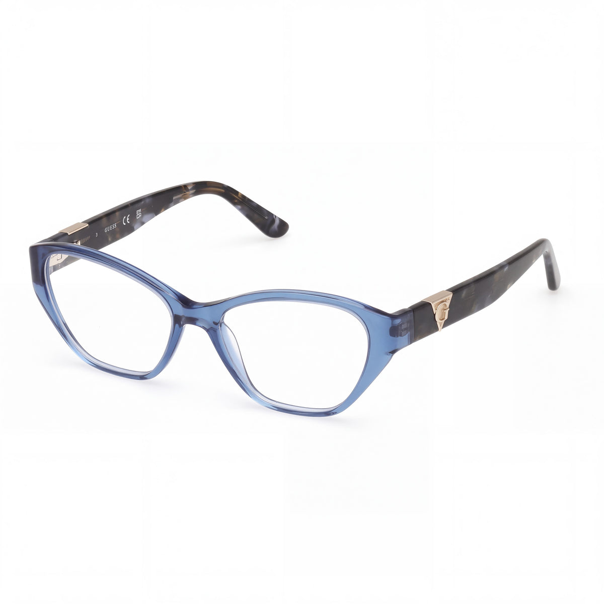 GUESS Gu50162 Montura óptica brillante azul para mujer con lentes de 51 mm, puente de 16 mm, patillas de 135 mm, Photo 1