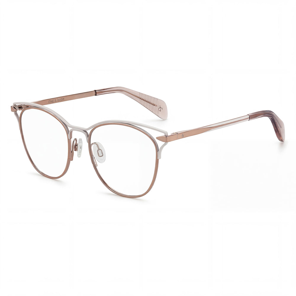 Rag & Bone Rnb3019 Women's Gold Cream Alloy Steel UV Protective Non- Eyewear 51mm