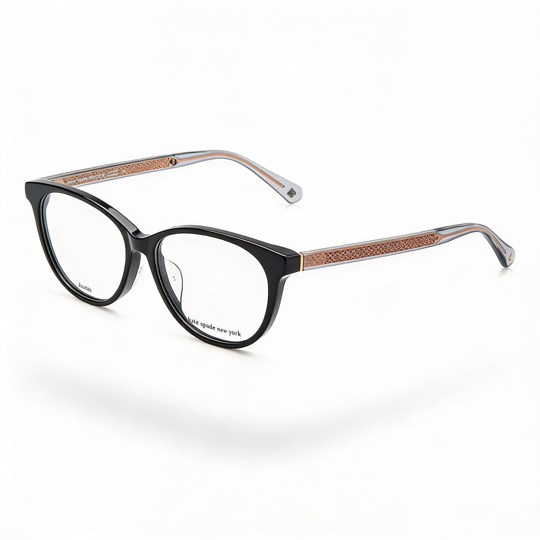 Gafas de sol modernas Kate Spade New York para mujer con montura ovalada de acetato negro y lentes negras de 53 mm., Photo 1