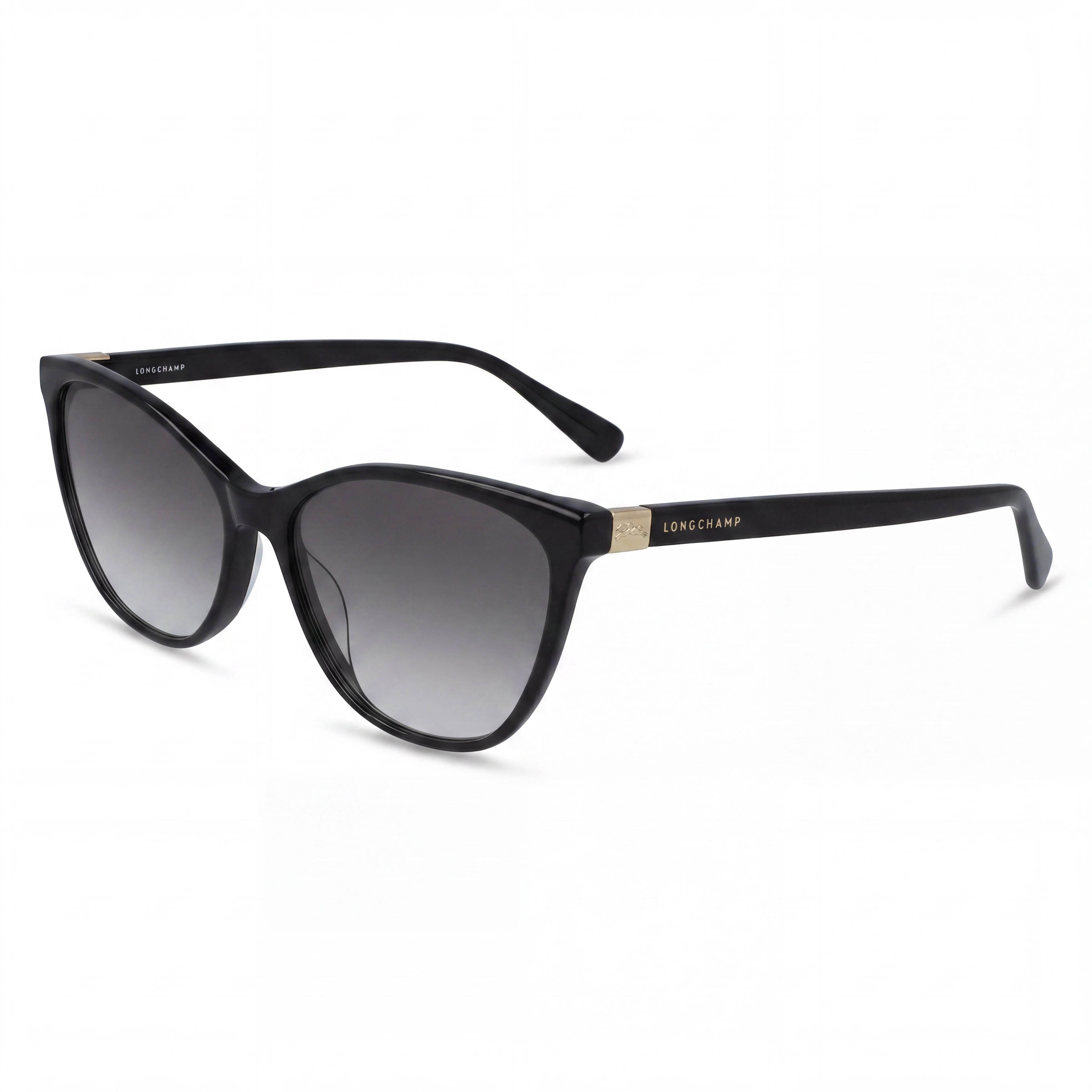 Longchamp LO659S Women's Cat Eye Black Plastic Grey Gradient UV Protection Sunglasses 57-16-140, Photo 1
