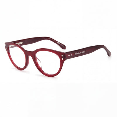 Gafas de sol Isabel Marant modernas unisex con montura de acetato, lentes de policarbonato color borgoña de 50 milímetros