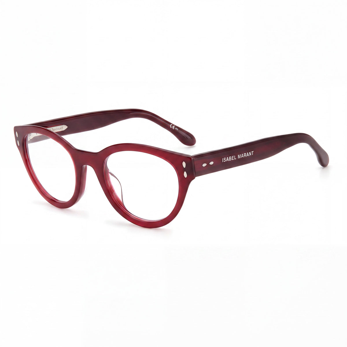 Gafas de sol Isabel Marant modernas unisex con montura de acetato, lentes de policarbonato color borgoña de 50 milímetros, Photo 1