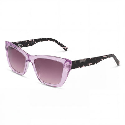 DKNY Men's DK554S Modern Crystal Lilac Acetate Sunglasses, Double Gradient Red Non-Polarized Lenses, UV 400, 54mm