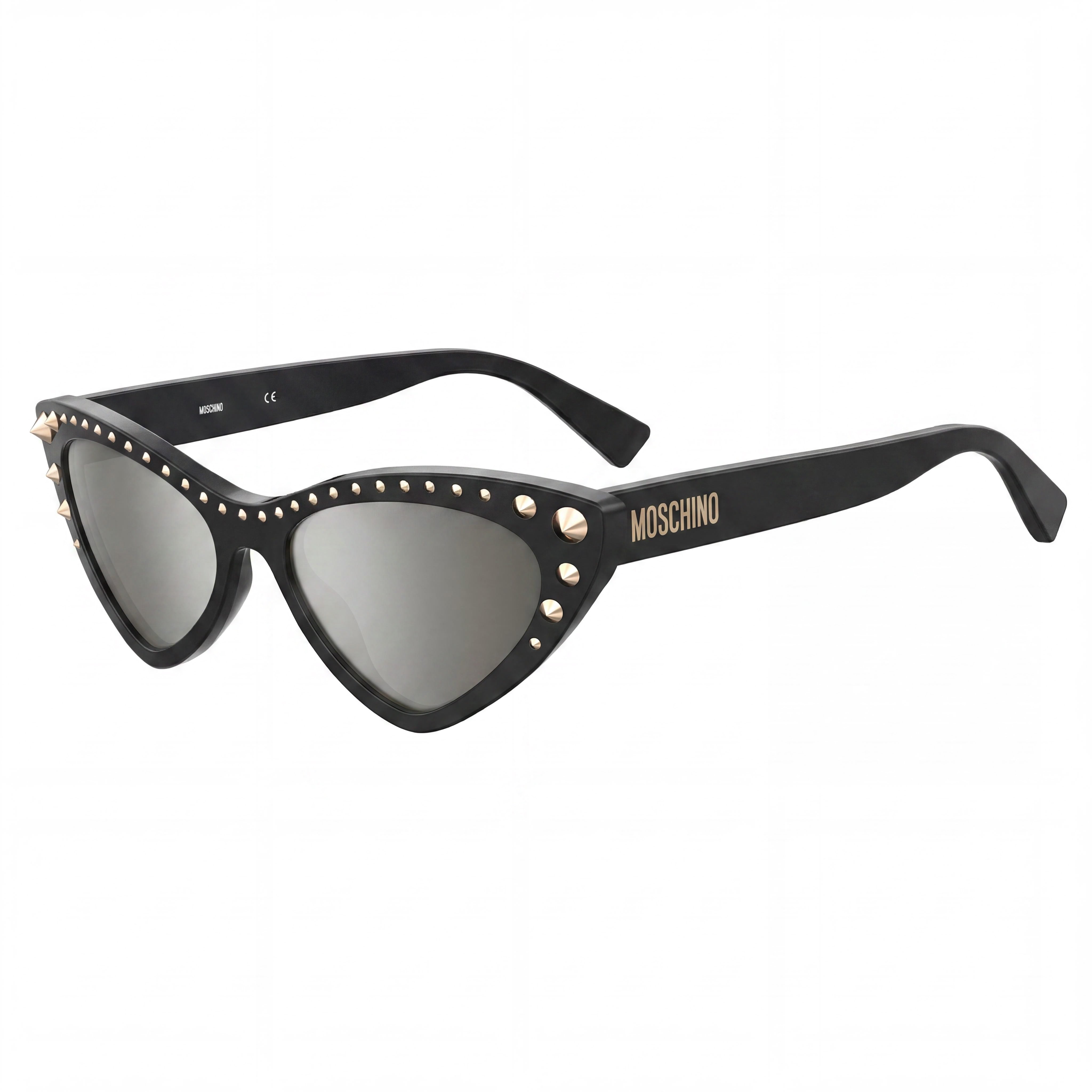 Moschino Classic Unisex Cateye Tortoise Frame Black Grey Dark Blue Shaded Lenses UV Protection Non-Polarized 53mm, Photo 1