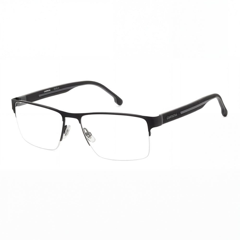 Carrera 8893 Gafas de sol casuales unisex de acero inoxidable, no polarizadas, negras y grises 58-18-145