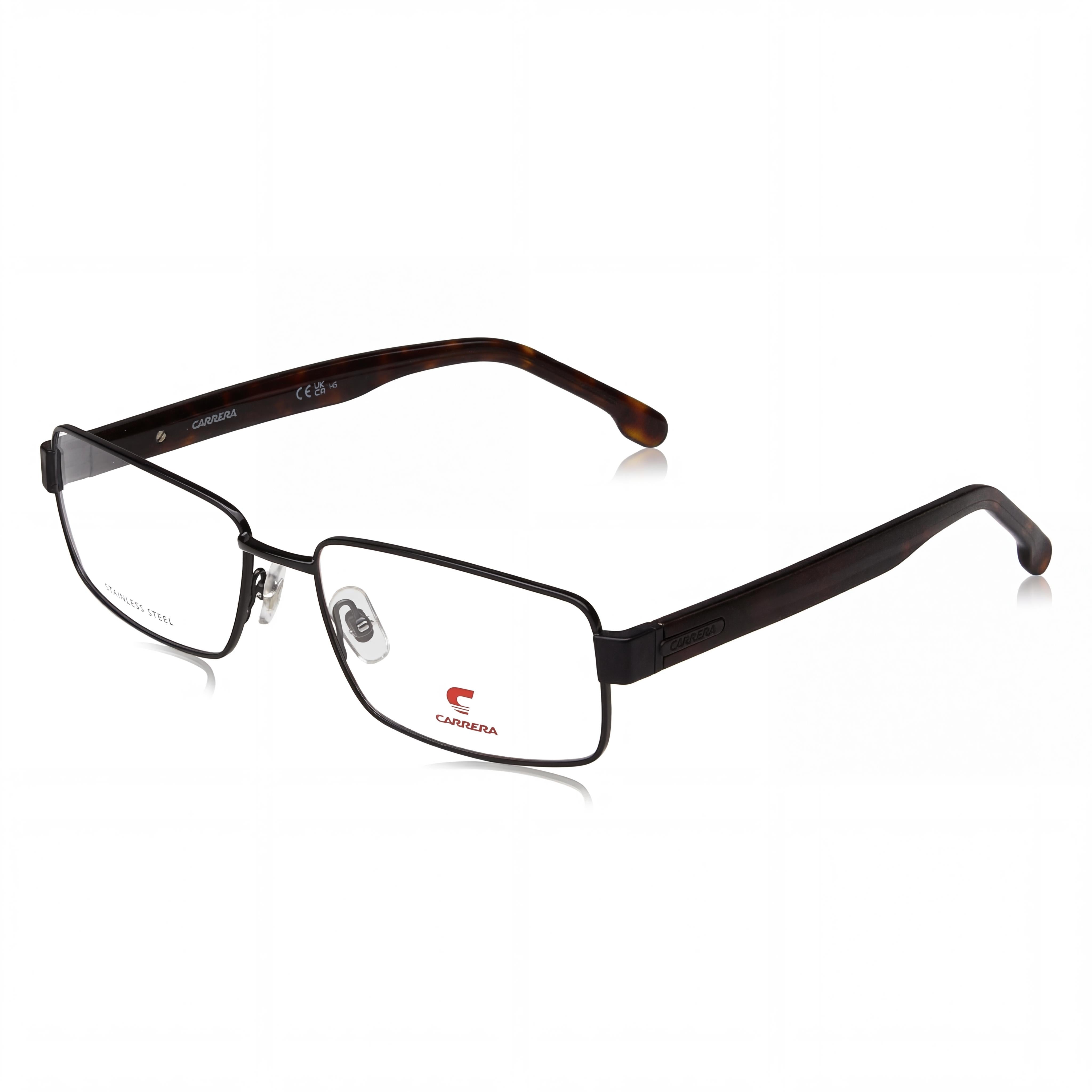 Carrera 8887 Modern Unisex Eyewear featuring Black Alloy Steel Frame and Polycarbonate Lenses, 57mm, Photo 1