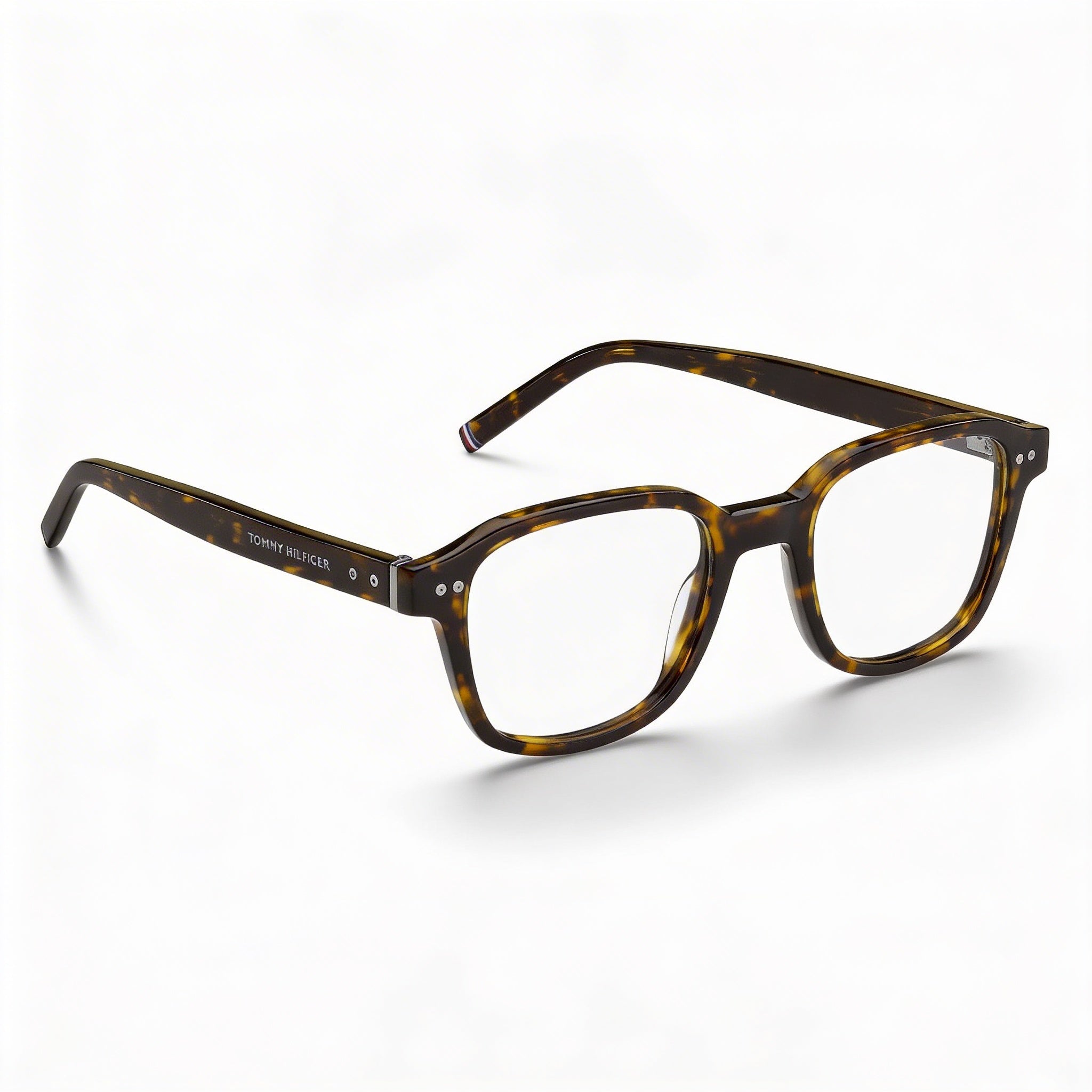 Tommy Hilfiger Modern Unisex Acetate Havana Frame, Polycarbonate Havana Lens, Eyeglasses 50mm, Photo 2