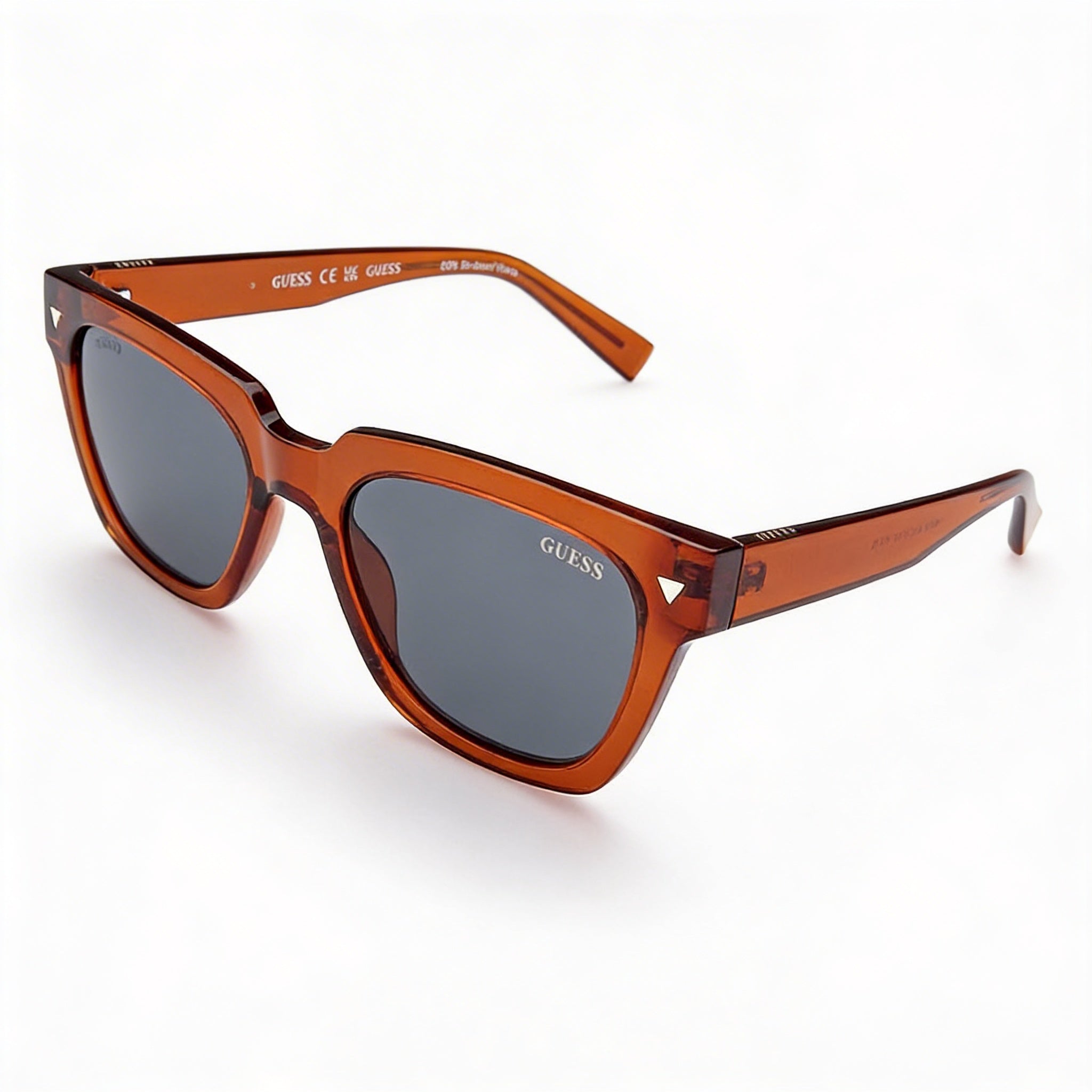 Guess GU8265 Women's Orange Injected Blue Lens UV Protective Non-Polarized Sunglasses 53mm, Photo 1