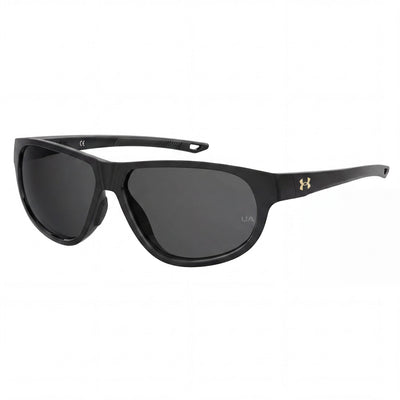 Gafas de sol Under Armour UA Intensity para mujer, montura negra, lentes negras, envolventes, de propionato, no polarizadas, UV, 59 mm