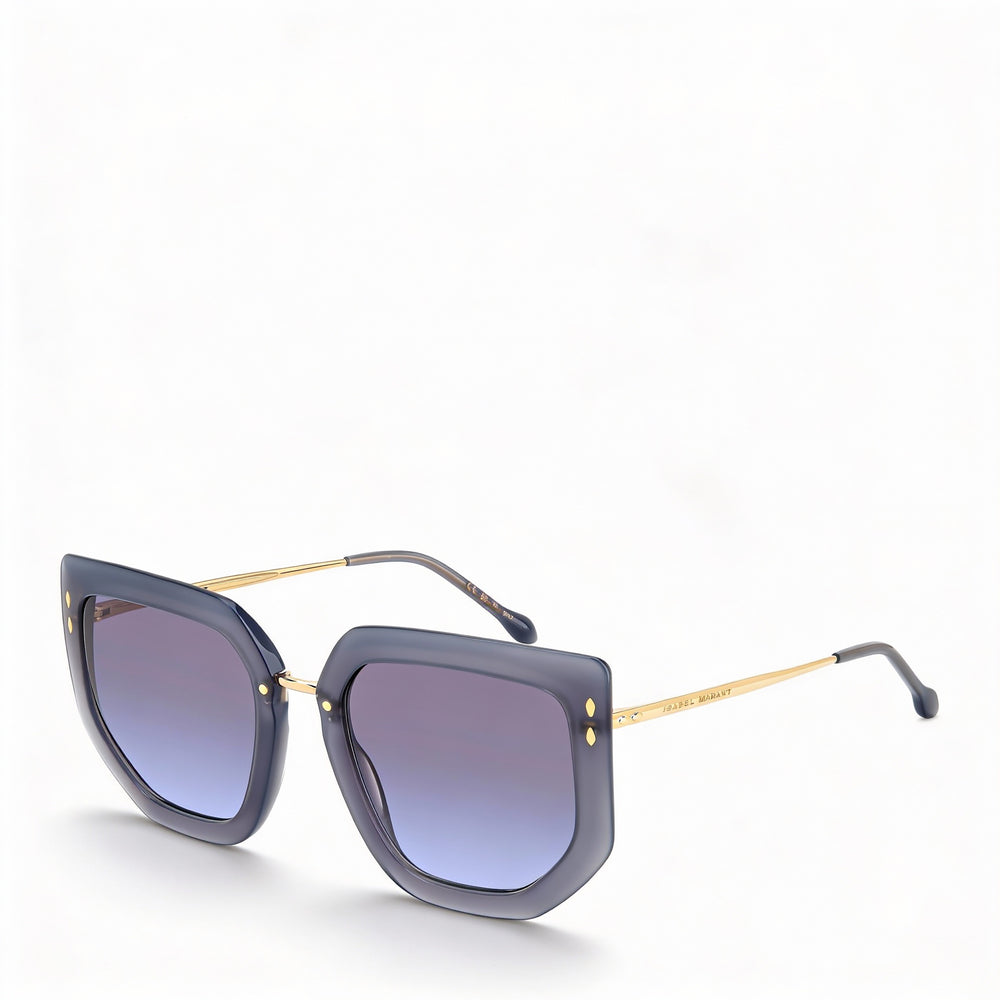 Gafas de sol Isabel Marant Windsor para mujer, de acetato, gris y dorado, de policarbonato, no polarizadas, con lentes de 55 mm de ancho.
