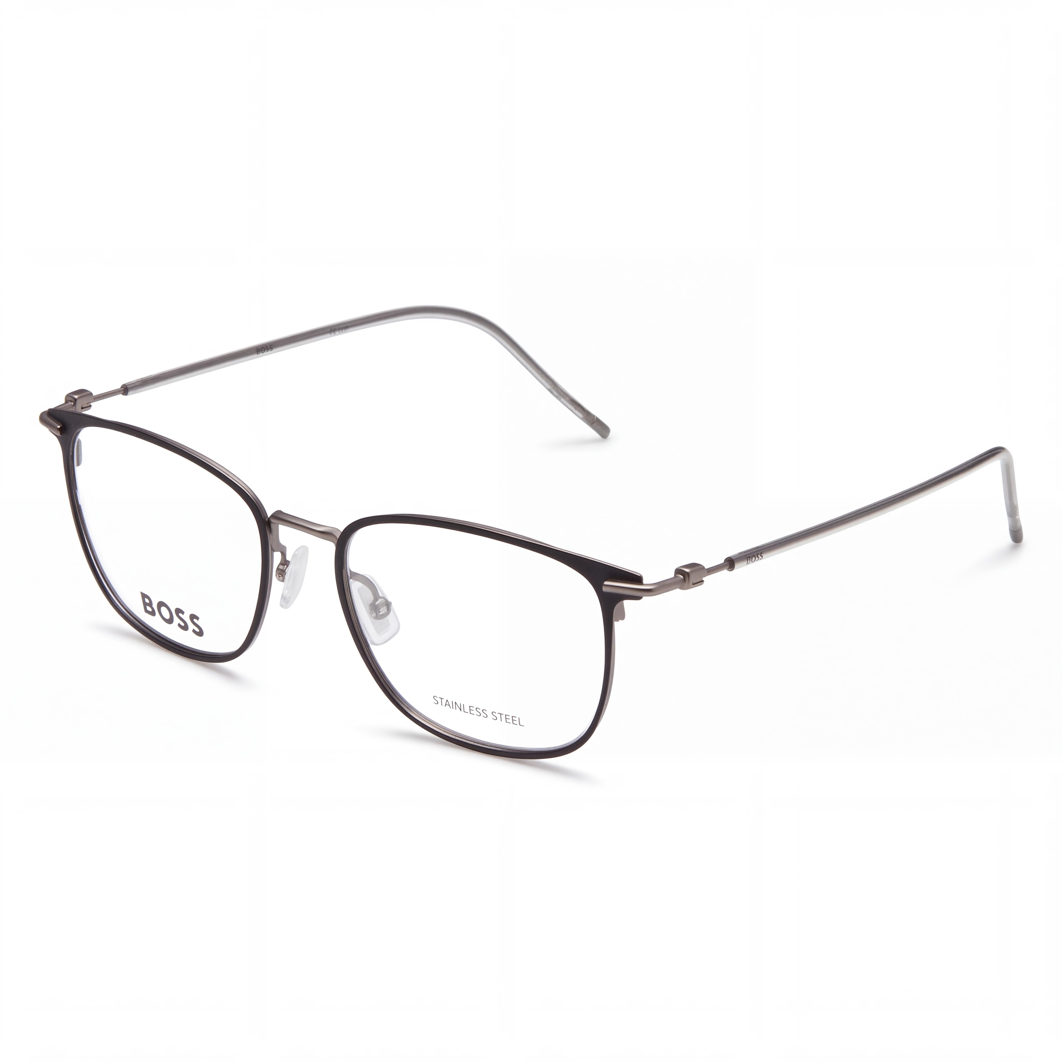 Hugo Boss Boss 1431 Unisex Matte Black Dark Ruthenium Alloy Steel Frame Polycarbonate Polarized 52mm Sunglasses, Photo 1
