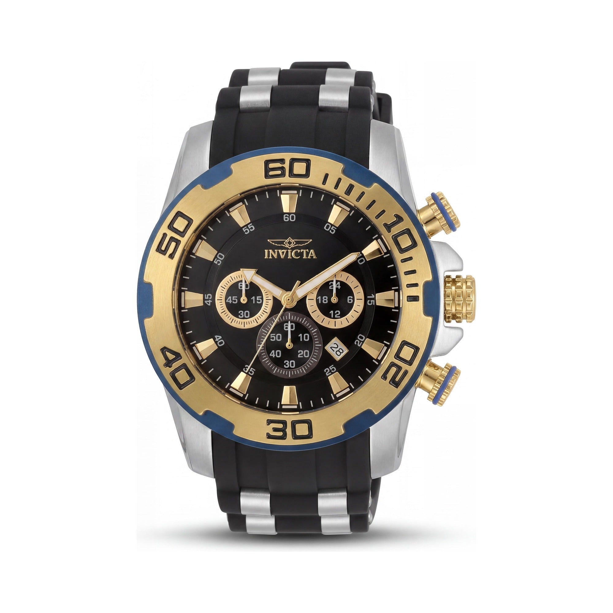Invicta Pro Diver 30765 Modern Multicolored Unisex Quartz Chronograph Watch with Date & GMT, 50mm Stainless Steel Case, Silicone Strap, Photo 1