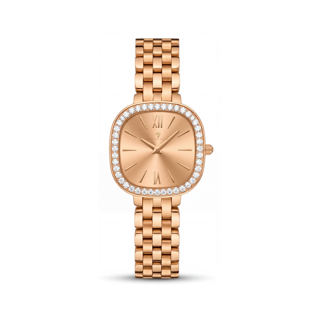 Christian Van Sant CV1268 Women's Rose Gold Stainless Steel Quartz Watch, Mineral Crystal, 3 ATM WR, Photo 1