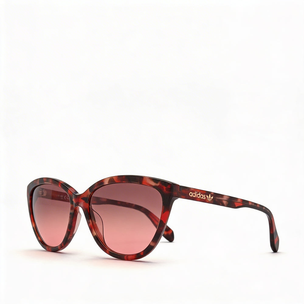adidas Originals OR0041 Women's Havana Acetate Cat Eye UV Protection Sunglasses with Bordeaux Graduated Lenses 58mm