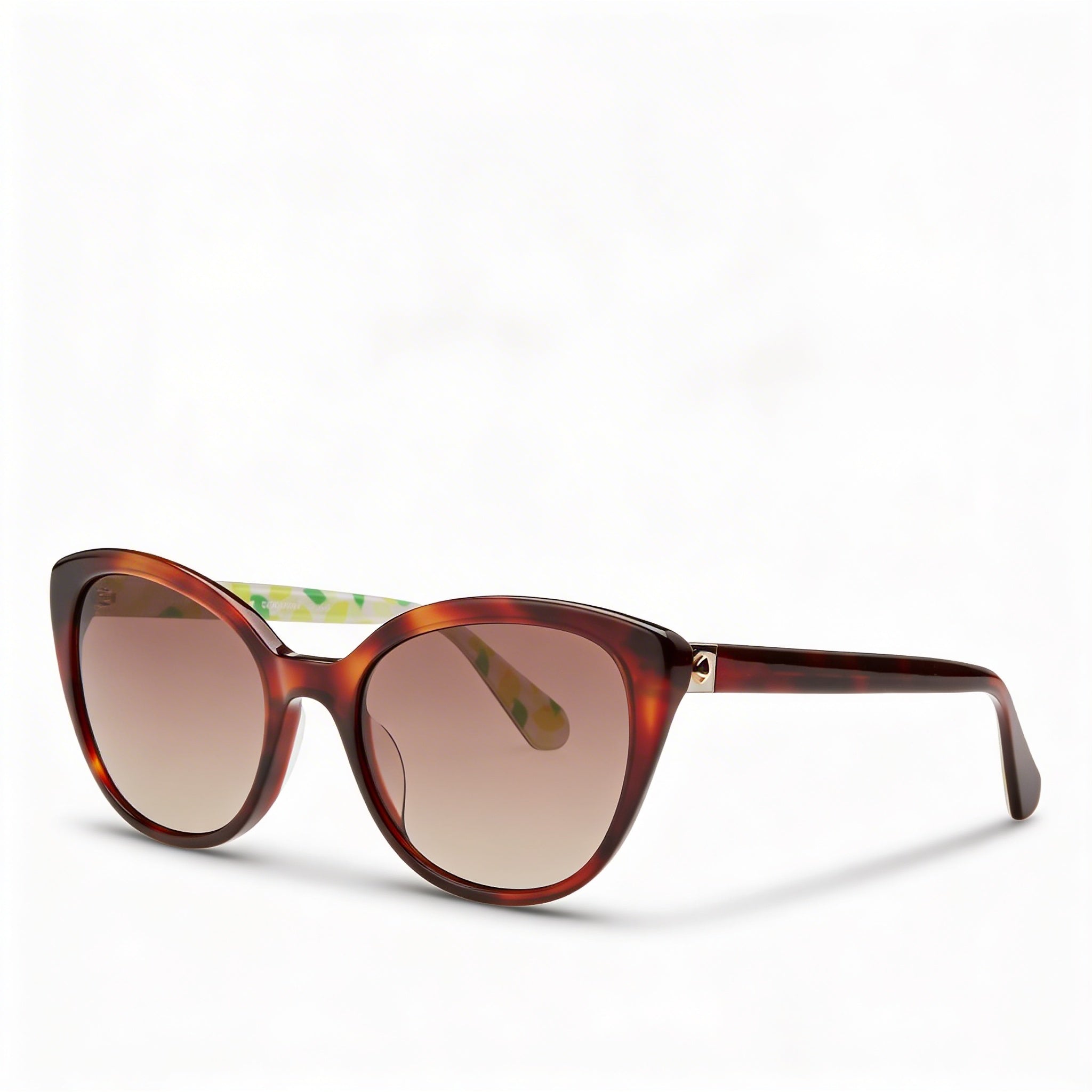 Kate Spade New York Casual Women's Acetate Havana Pattern Beige Brown Brown Shaded UV Protected 55mm Sunglasses, Photo 1