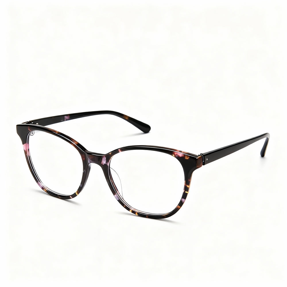 Adensco Ad 231 Men's Pink Havana Plastic Frame Eyeglasses with Clear Polarized Polycarbonate Lenses 52mm