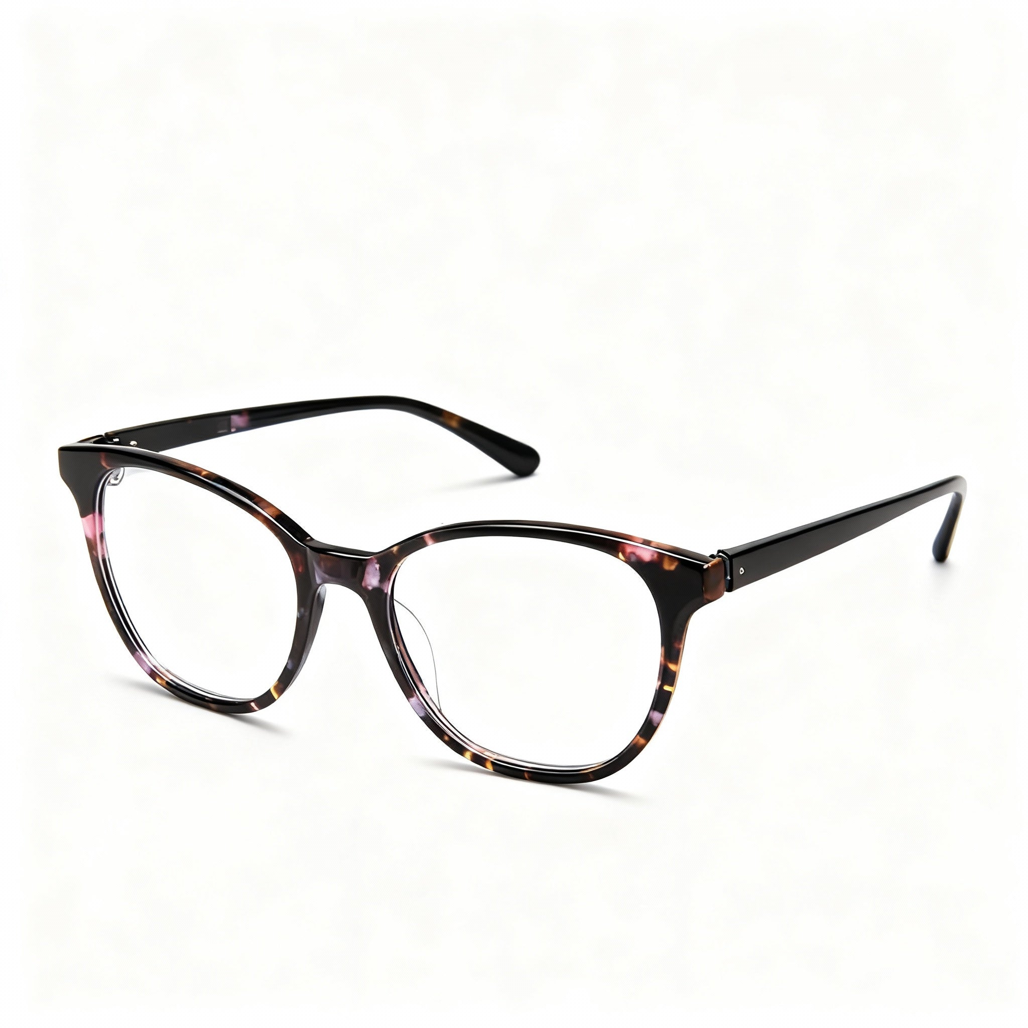 Adensco Ad 231 Men's Pink Havana Plastic Frame Eyeglasses with Clear Polarized Polycarbonate Lenses 52mm