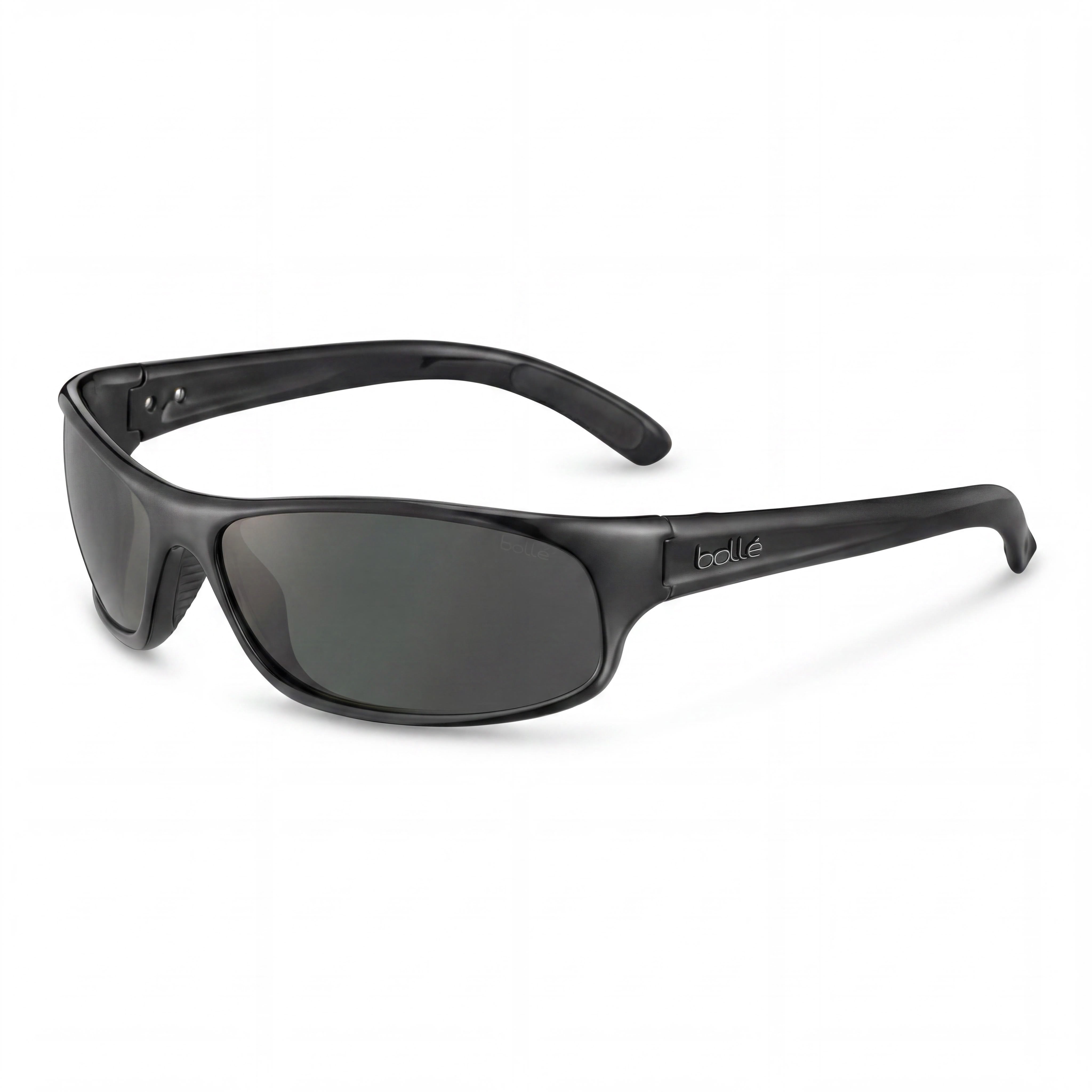 bollé Gafas de sol unisex Shiny Black /Polarized Inland Gold, montura de resina negra brillante, lentes polarizadas TNS oleo AF, 100% protección UV, ancho de lente 125, Photo 1