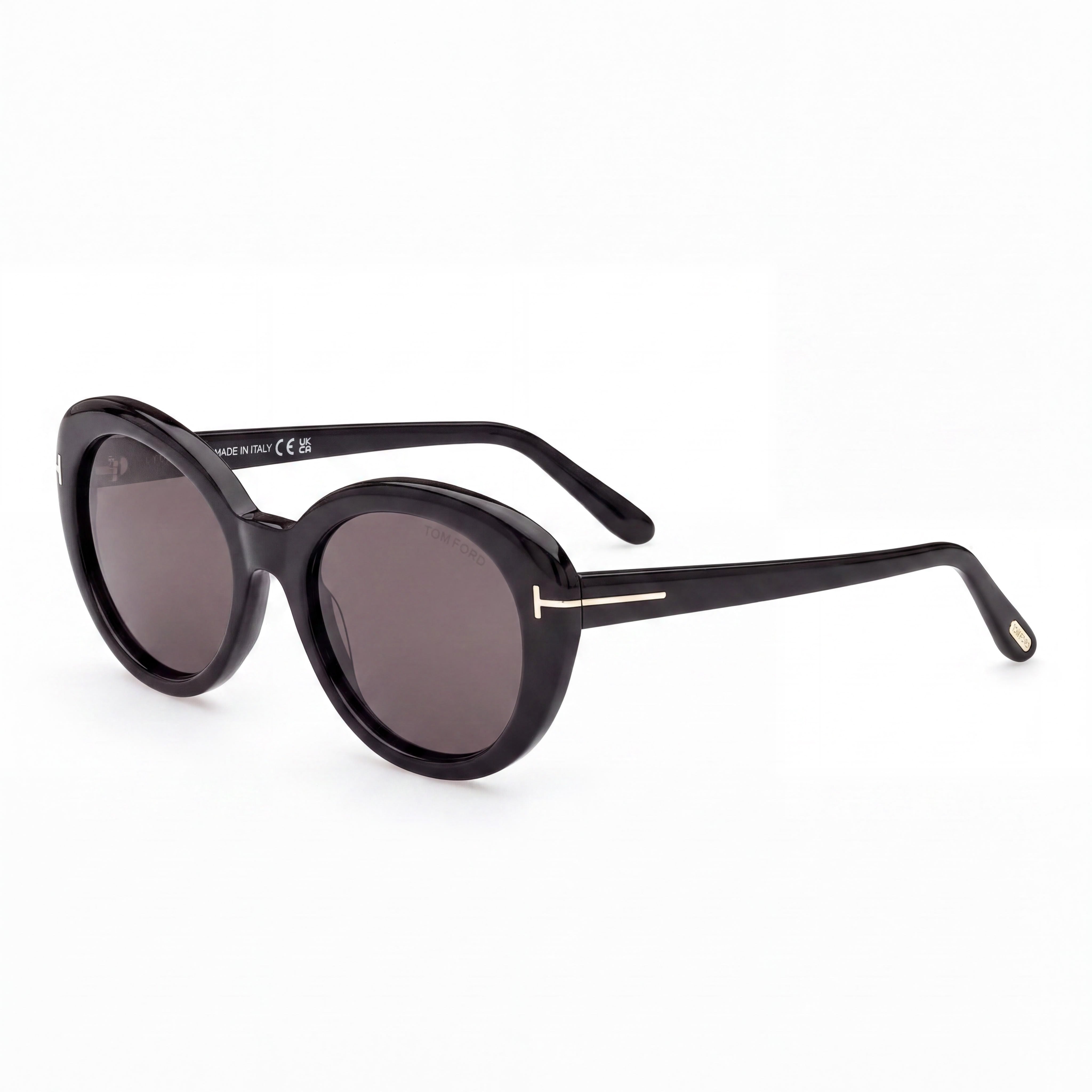 Gafas Tom Ford Clásicas de Plástico Pantografiado para Mujer, Negro Brillante, Protección UV, 55-19-140, Photo 1