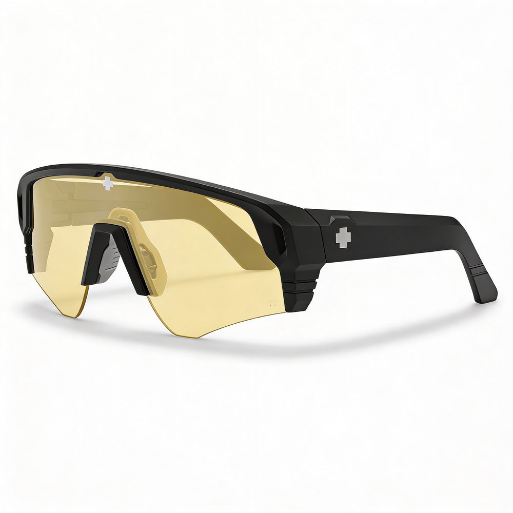Gafas de sol Spy Monolith Speed unisex de Pebax no polarizadas Negro mate Happy LL Amarillo 142mm