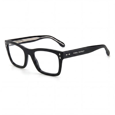 Isabel Marant Modern Unisex Sunglasses with Black Acetate Frame, Black Lenses, 52mm Lens Width