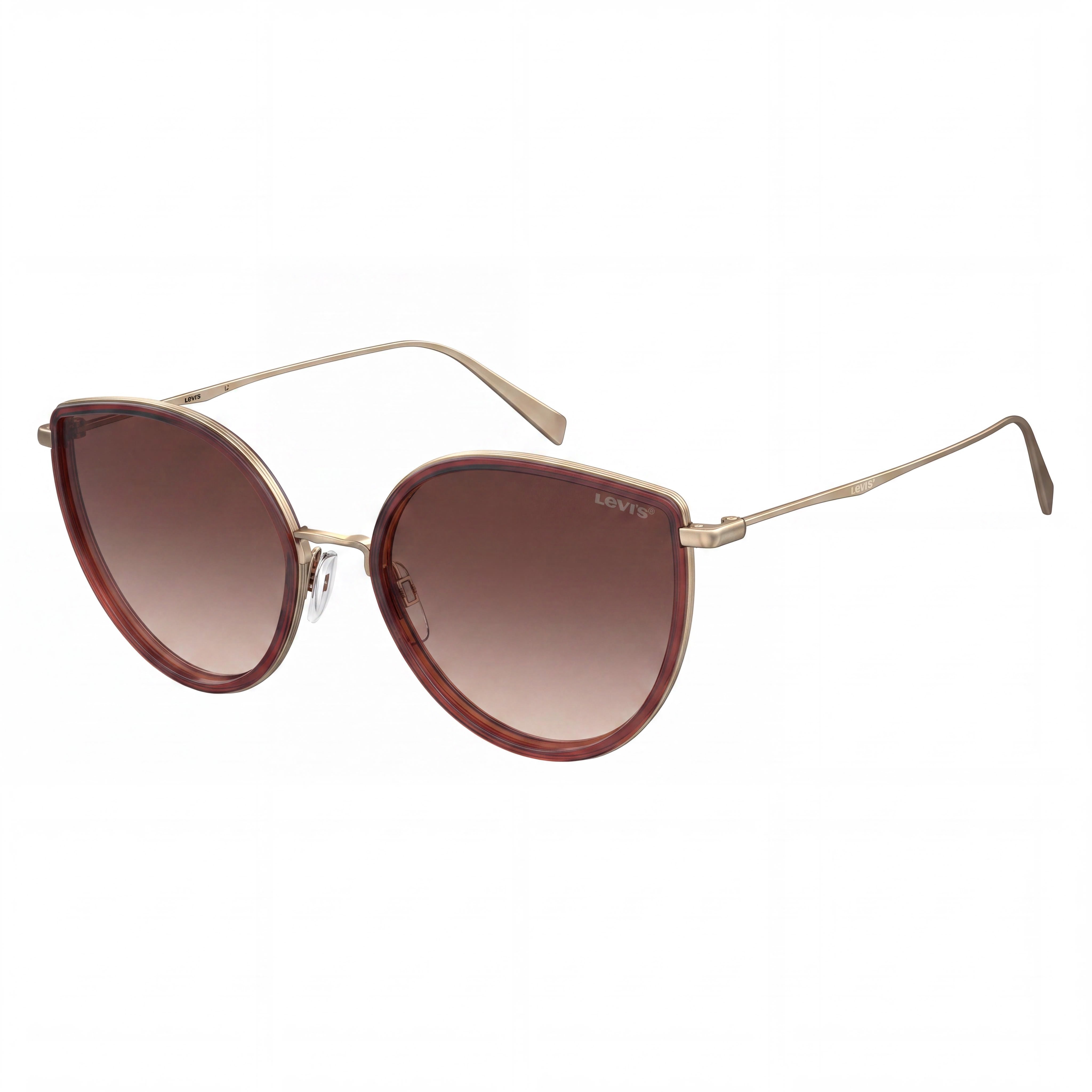 Levi's LV 5011 Casual Men's Brown Stainless Steel Frame Brown Shaded Non-Polarized UV Protection Sunglasses 56mm, Photo 1