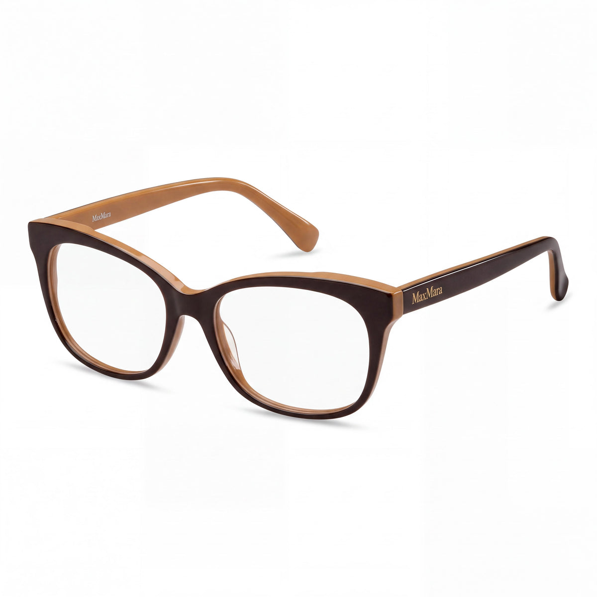 MaxMara Mm5094 Women's Dark Brown Acetate Frame Polycarbonate Lens Sunglasses, 52mm Lens Width, Photo 1