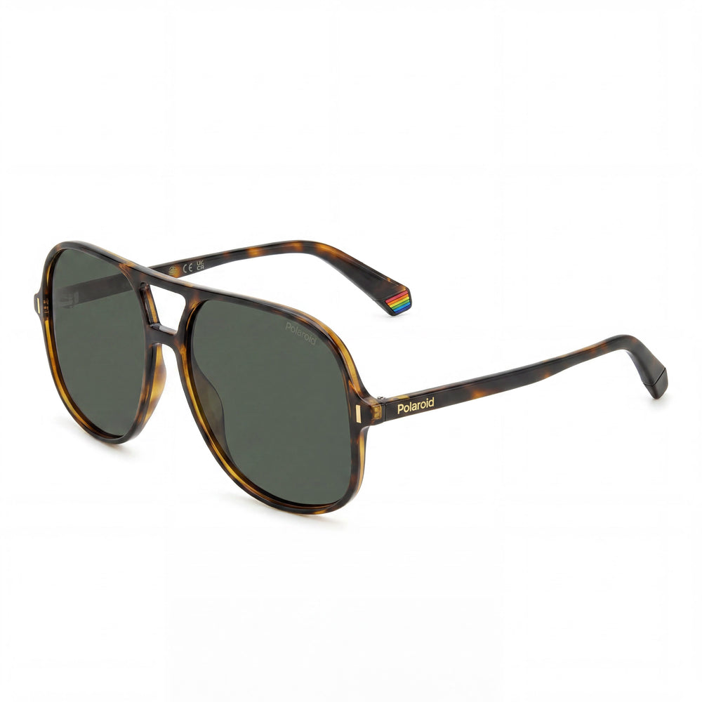 Polaroid PLD 6217/S Casual Women's Havana ECO Polycarbonate Frame Green Polarized Lenses 100% UV Protection 57mm